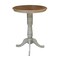 International Concepts Round 30 in Round Top Pedestal Table, Bar Height, Hickory/Stone, 30 W, 30 L, 41.1 in H, Wood K41-30RT-6B-2 - alternate 3